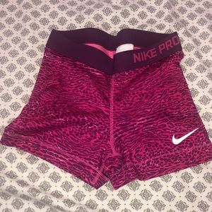 Pink leopard Nike pros